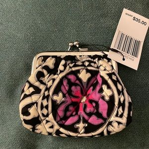 NWT Kiss coin purse in scroll medallion